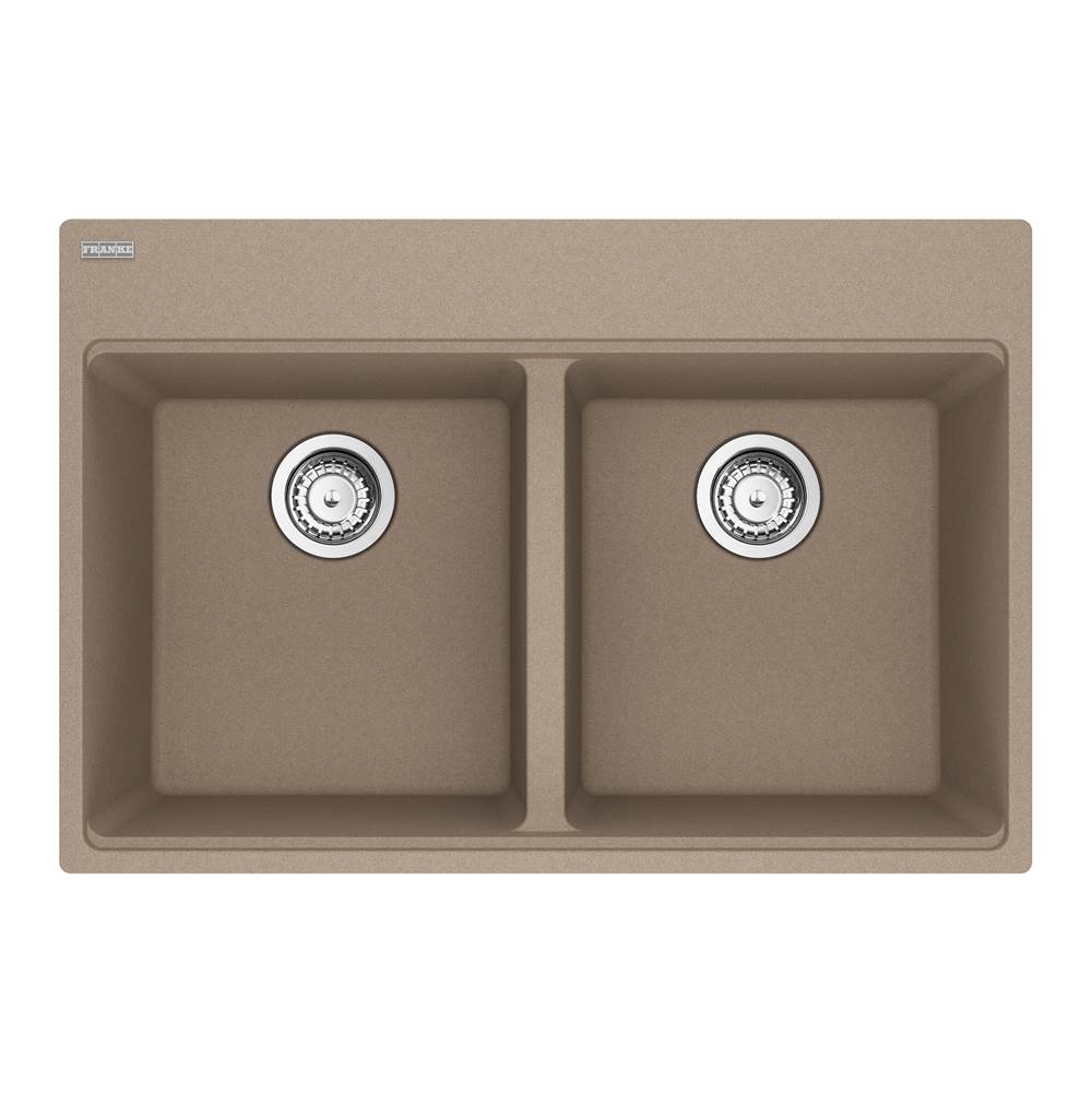 The Water ClosetFranke Residential CanadaMaris Topmount 31-in x 20.88-in Granite Double Bowl Kitchen Sink in Oyster