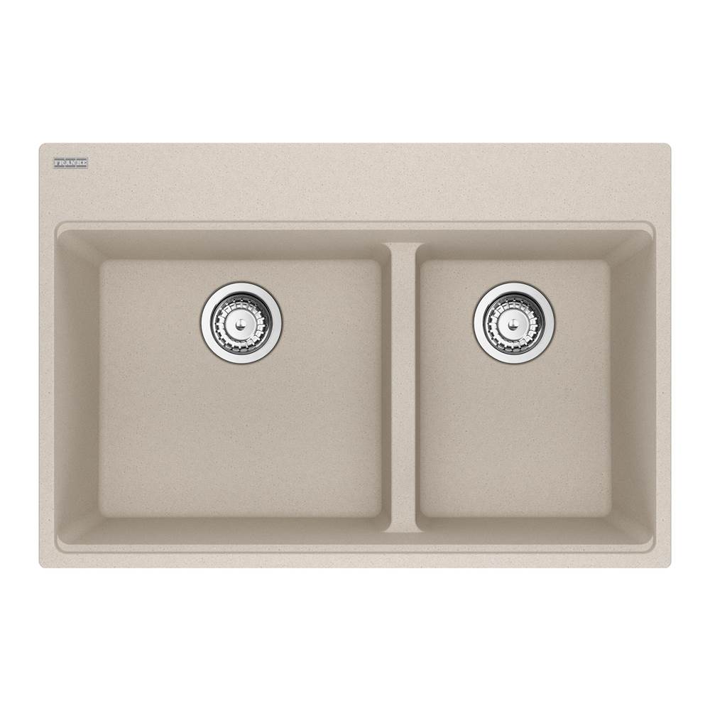 The Water ClosetFranke Residential CanadaMaris Topmount 31-in x 20.9-in Granite Double Bowl Kitchen Sink in Champagne
