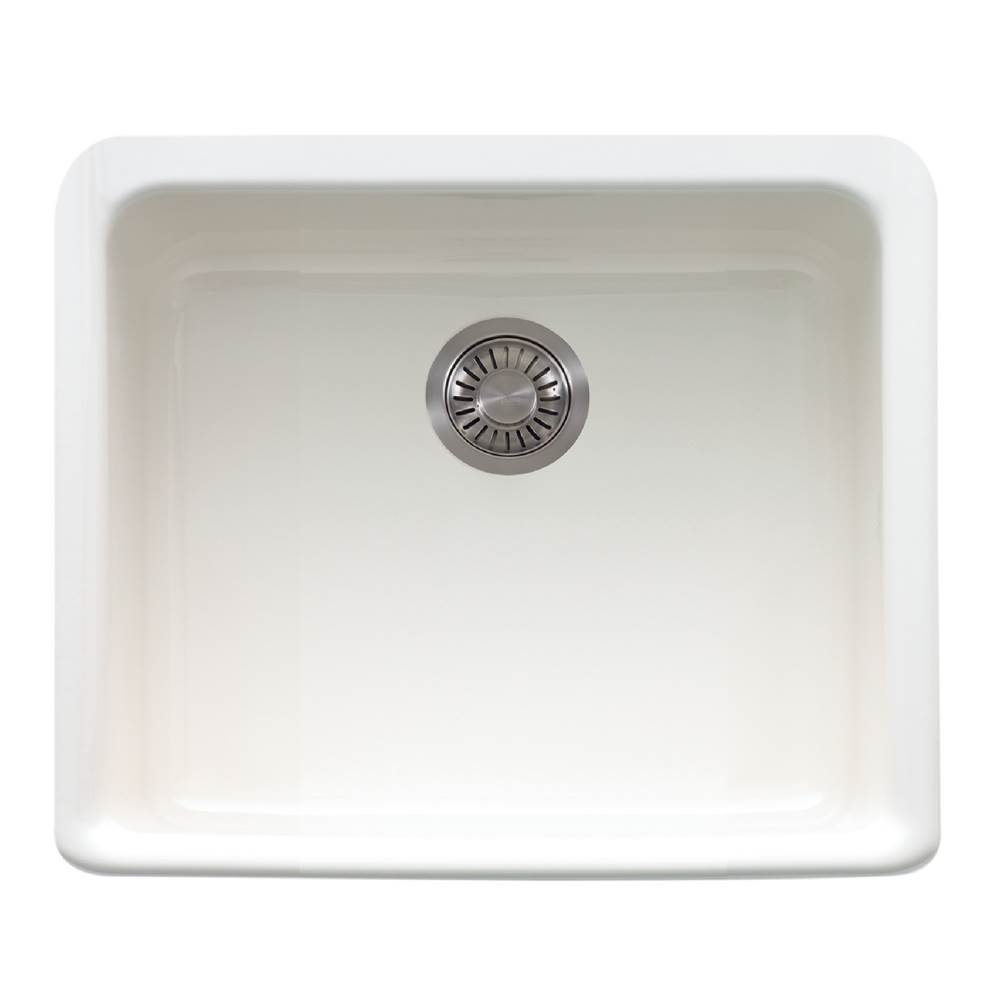 The Water ClosetFranke Residential CanadaManor House 19.5-in. x 16.0-in. White Apron Front Single Bowl Fireclay Kitchen Sink - MHK110-20WH