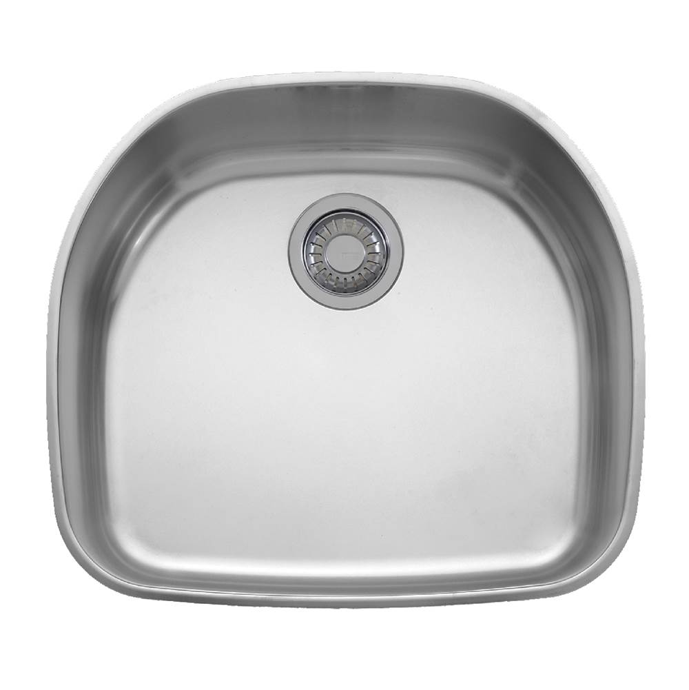 The Water ClosetFranke Residential CanadaPrestige 22.25-in. x 20-in. 18 Gauge Stainless Steel Undermount Single Bowl Kitchen Sink - PCX1102109-CA