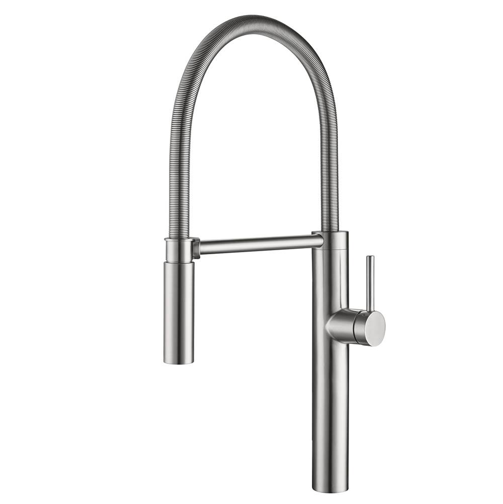 The Water ClosetFranke Residential CanadaPescara 22-inch Single Handle Semi-Pro Kitchen Faucet with Magnetic Sprayer Dock in Stainless Steel, PES-SPX-304