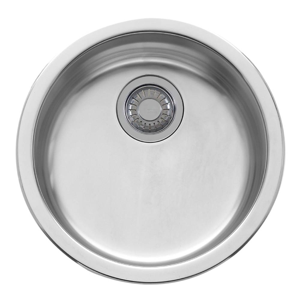 The Water ClosetFranke Residential CanadaRotondo 17.0-in. x 7.0-in. 20 Gauge Stainless Steel Dual Mount Single Bowl Kitchen Sink - RBX110