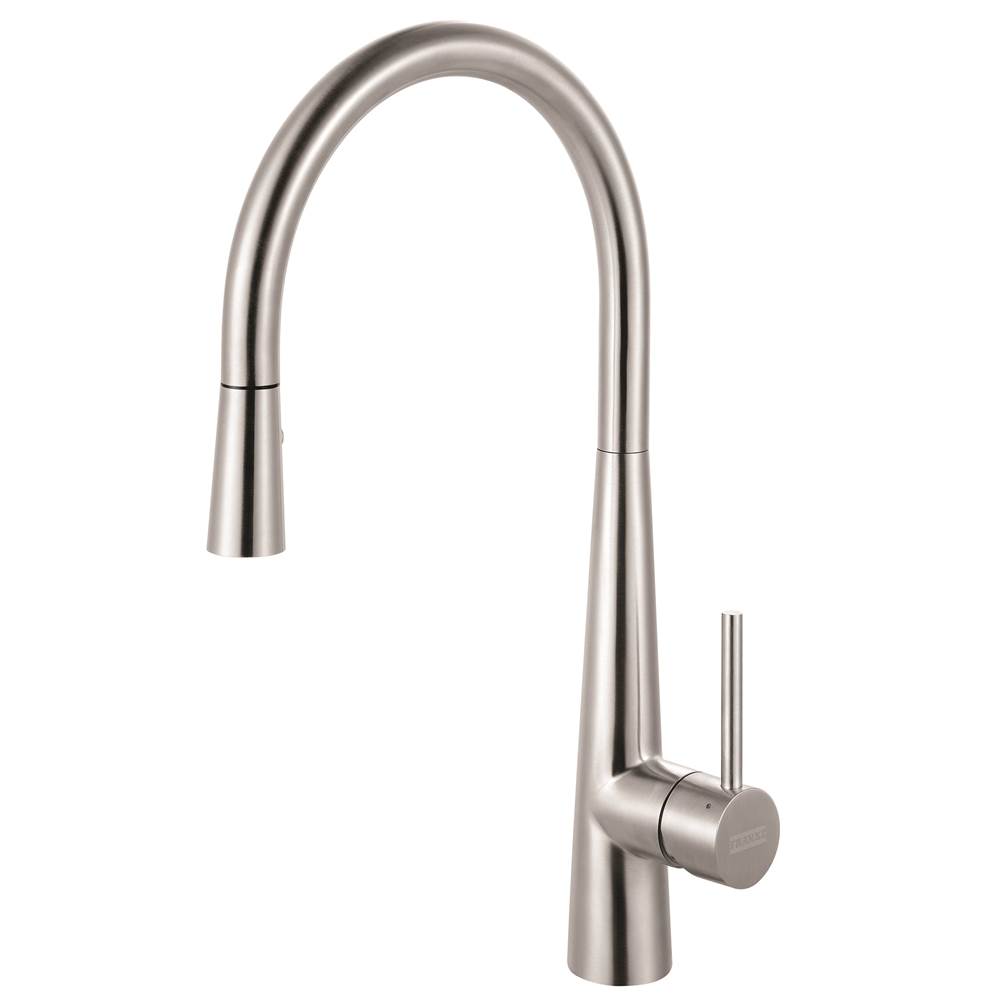 The Water ClosetFranke Residential CanadaSteel 17.5-inch Single Handle Pull-Down Kitchen Faucet in Stainless Steel, STL-PD-304