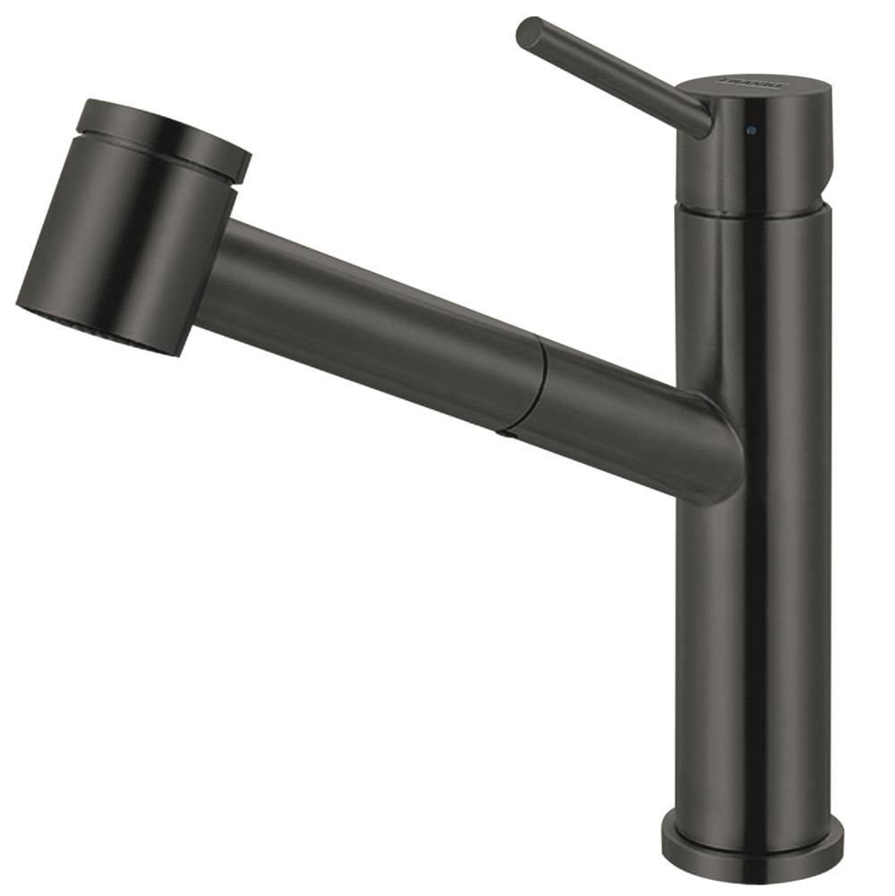 The Water ClosetFranke Residential CanadaSteel 9-in Single Handle Pull-Out Kitchen Faucet in Industrial Black, STL-PO-IBK