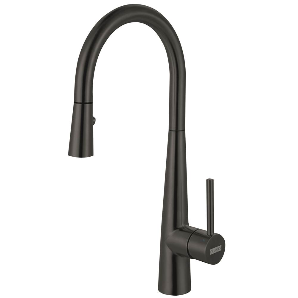 The Water ClosetFranke Residential CanadaSteel 16.7-in Single Handle Pull-Down Kitchen Faucet in Industrial Black, STL-PR-IBK