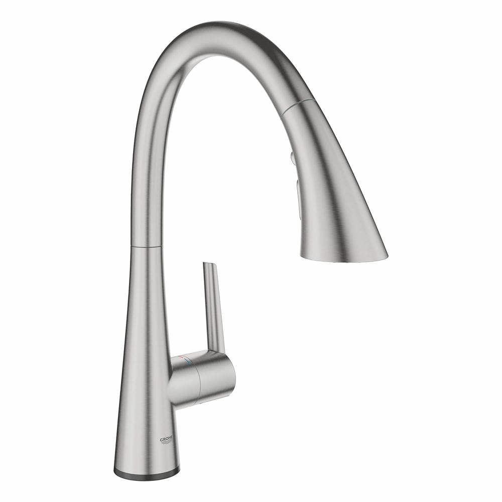 The Water ClosetGrohe CanadaSingle Handle Pull Down Kitchen Faucet Triple Spray 66 L min 175 gpm with Touch Technology