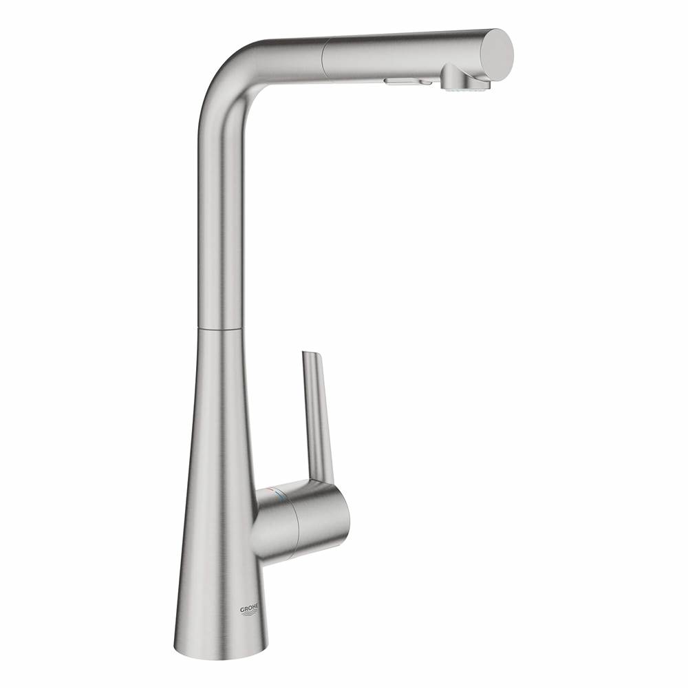 The Water ClosetGrohe CanadaZedra Single-Handle Pull-Out Kitchen Faucet Dual Spray