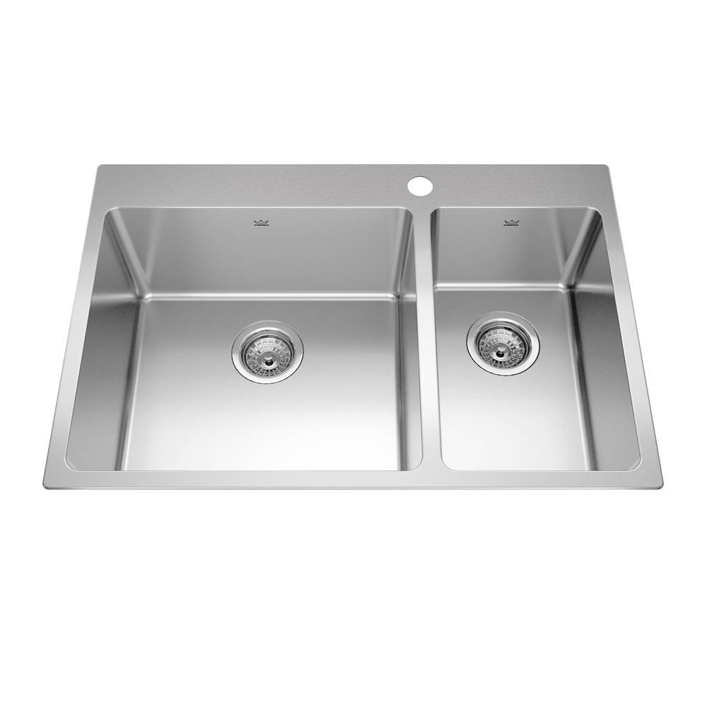 Kindred Canada Drop In Double Bowl Sink Kitchen Sinks item BCL2131R-9-1