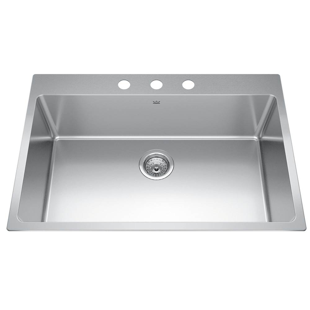 Kindred Canada Drop In Single Bowl Sink Kitchen Sinks item BSL2131-9-3