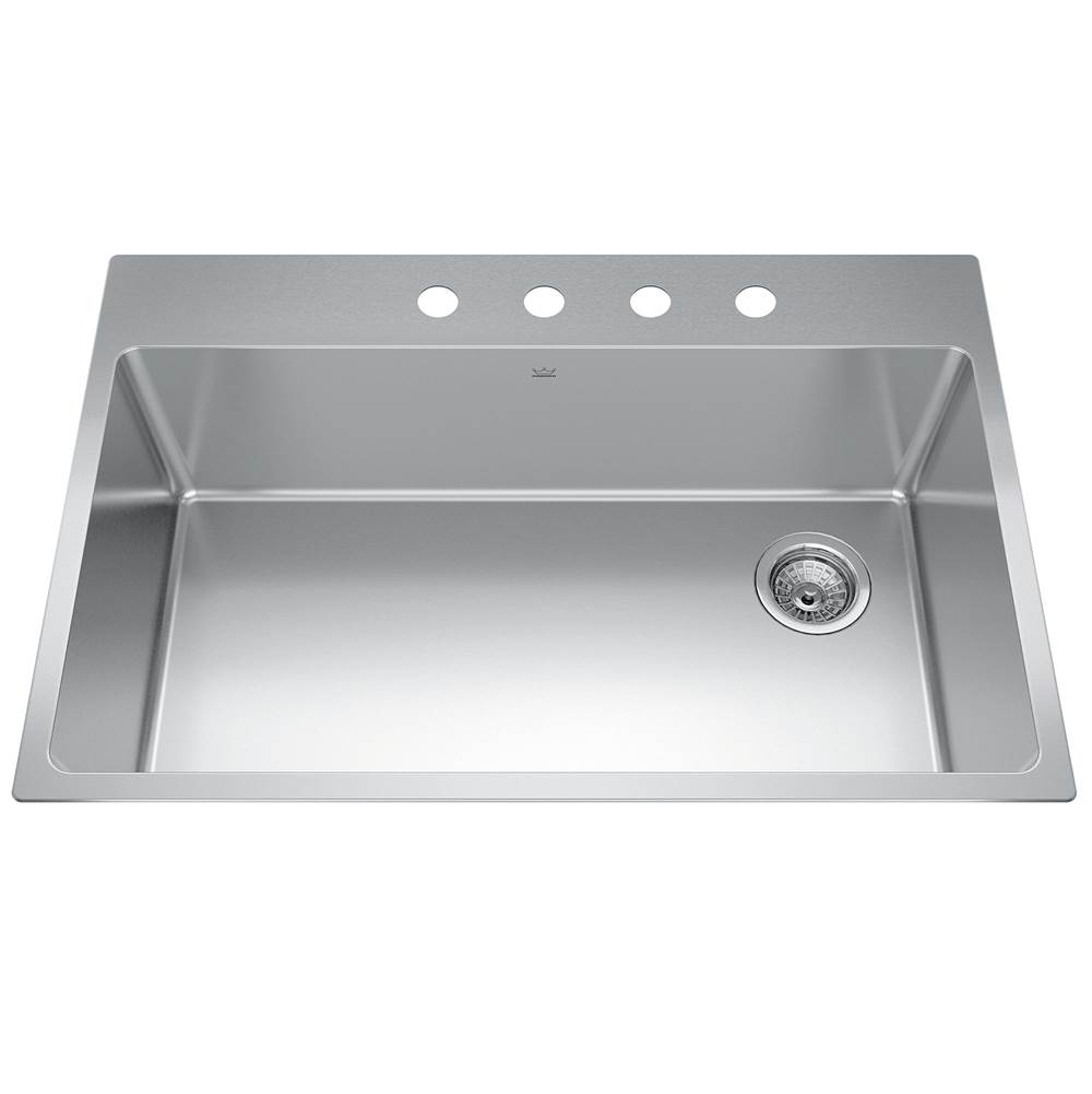 Kindred Canada Drop In Single Bowl Sink Kitchen Sinks item BSL2233-9-4OW