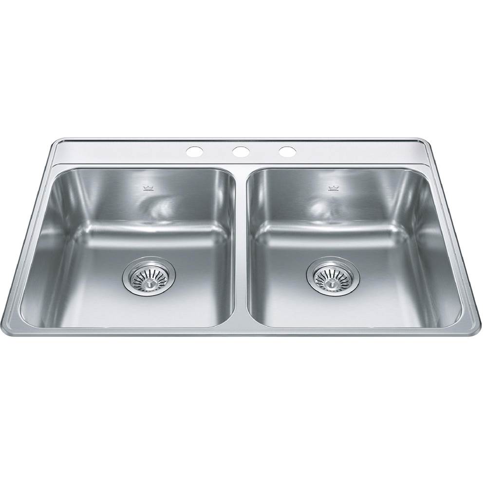 Kindred Canada Drop In Kitchen Sinks item CDLA3322-8-3CB