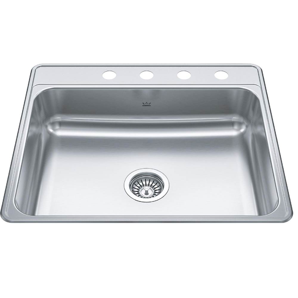 Kindred Canada Drop In Single Bowl Sink Kitchen Sinks item CSLA2522-6-4