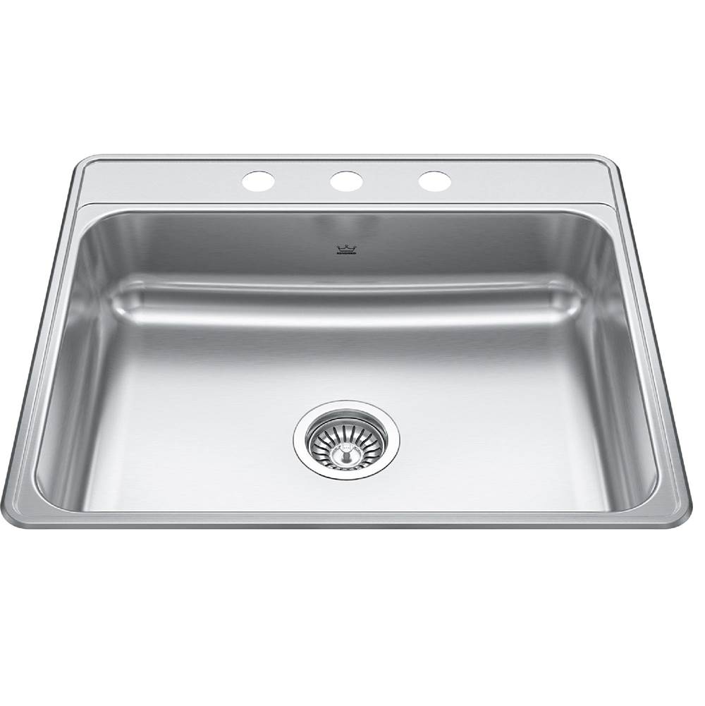 Kindred Canada Drop In Single Bowl Sink Kitchen Sinks item CSLA2522-7-3