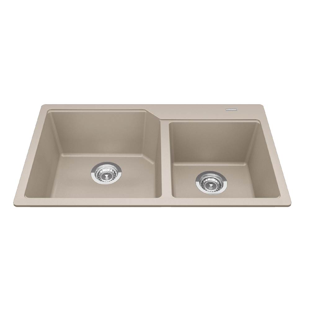 Kindred Canada Drop In Double Bowl Sink Kitchen Sinks item MGCM2034-9CHA