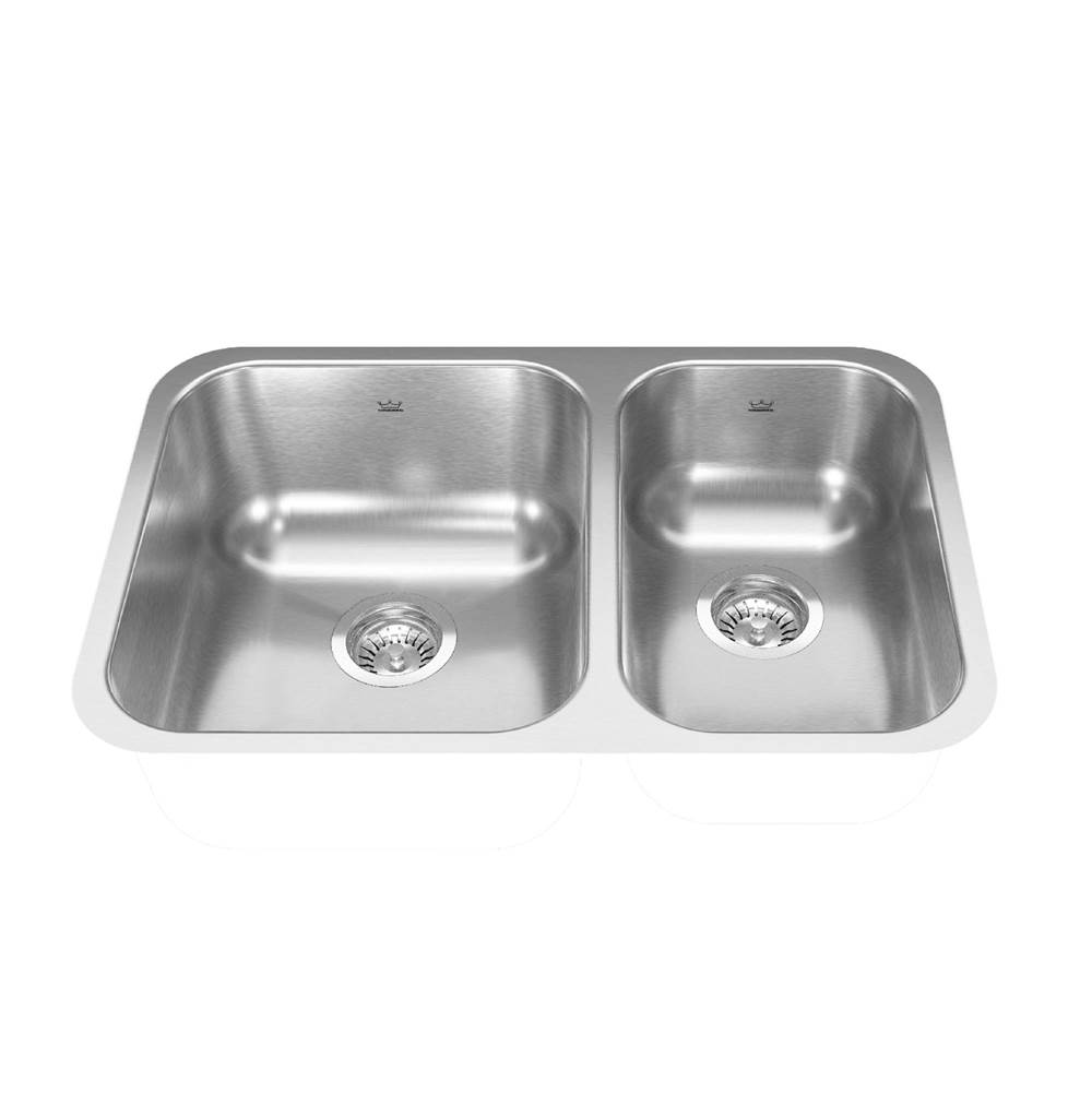 Kindred Canada Undermount Double Bowl Sink Kitchen Sinks item NDC1827RU/9