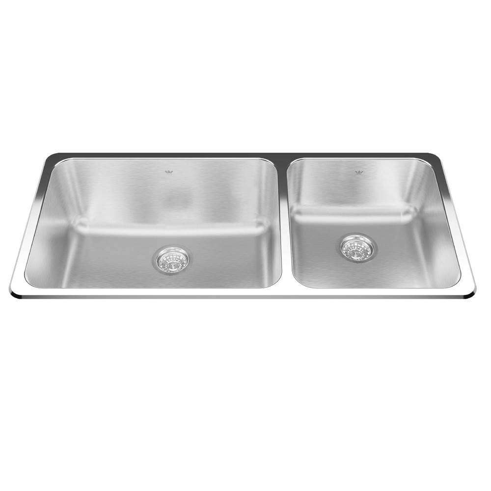 The Water ClosetKindred CanadaKindred Utility Collection41.5-in LR x 19.38-in FB Drop In Double Bowl Stainless Steel Laundry Sink