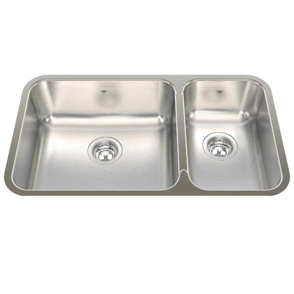 Kindred Canada Undermount Double Bowl Sink Kitchen Sinks item QCUA1831R/8