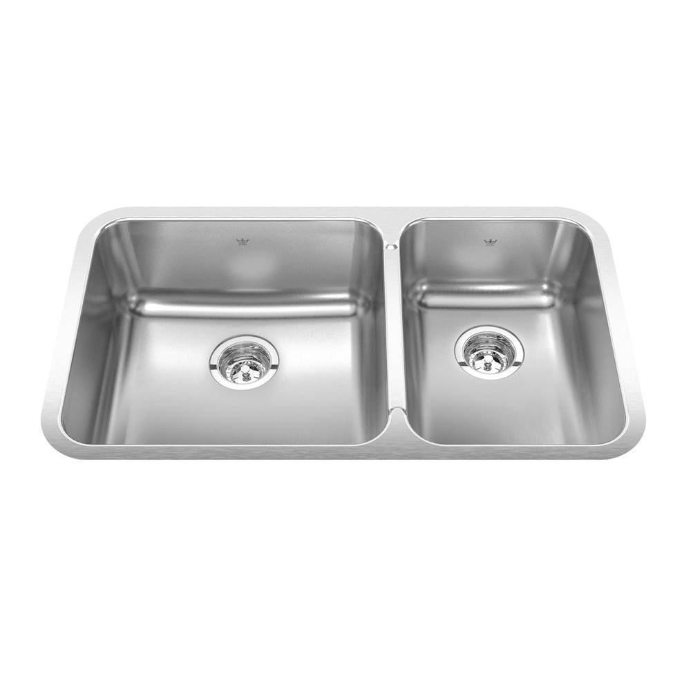 Kindred Canada Undermount Double Bowl Sink Kitchen Sinks item QCUA1933R/8