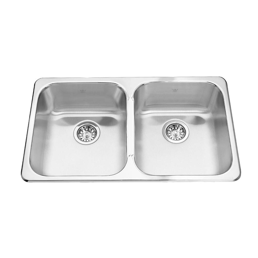 Kindred Canada Drop In Double Bowl Sink Kitchen Sinks item QD1831/8