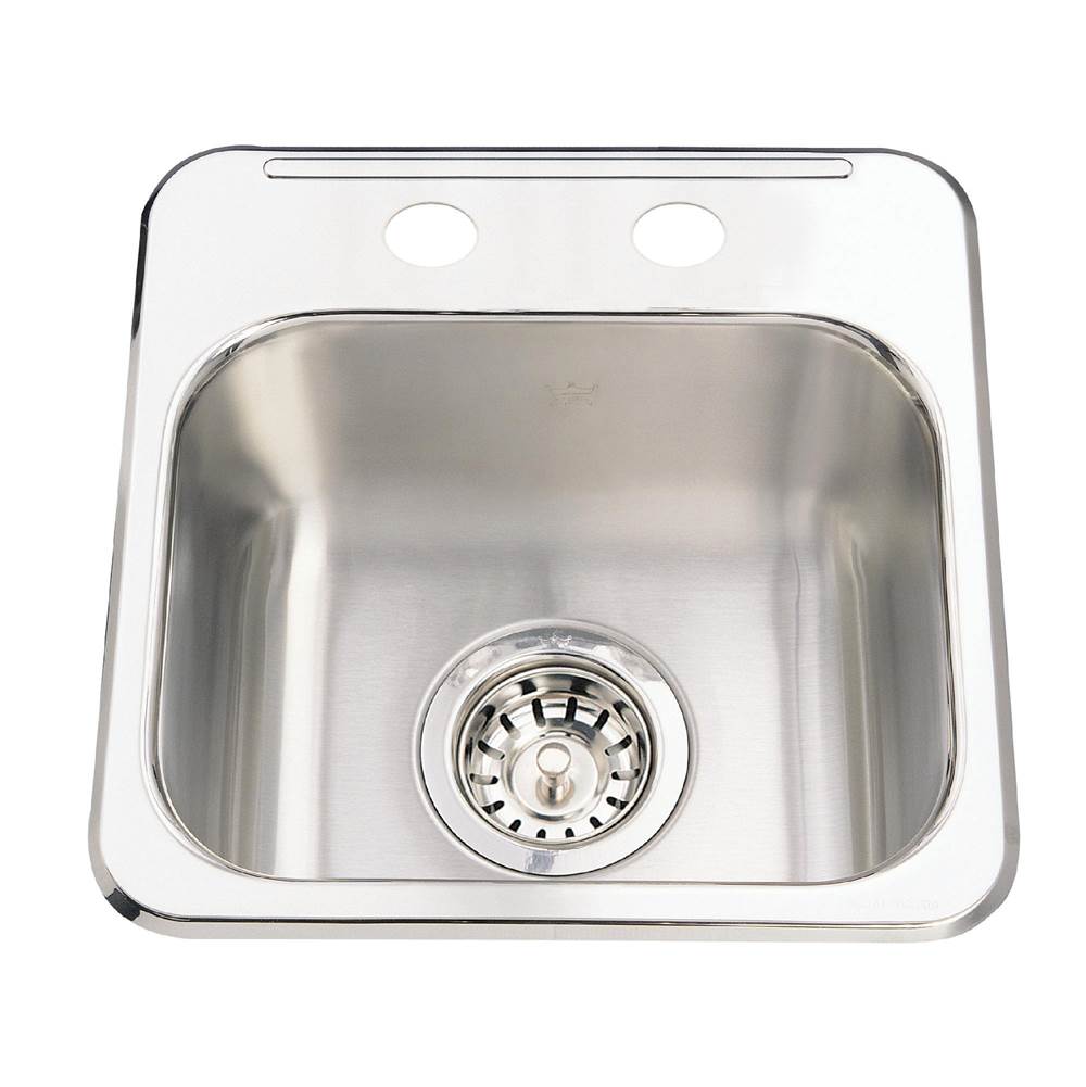 The Water ClosetKindred CanadaKindred Utility Collection 13.63-in LR x 13.63-in FB Drop In Single Bowl 2-Hole Stainless Steel Hospitality Sink