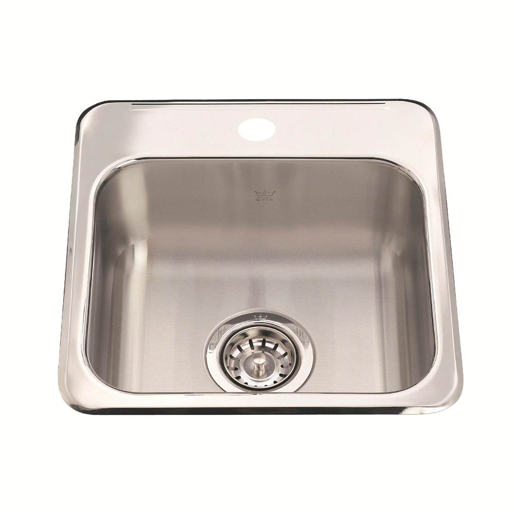 The Water ClosetKindred CanadaKindred Utility Collection 15.13-in LR x 15.44-in FB Drop In Single Bowl 1-Hole Stainless Steel Hospitality Sink