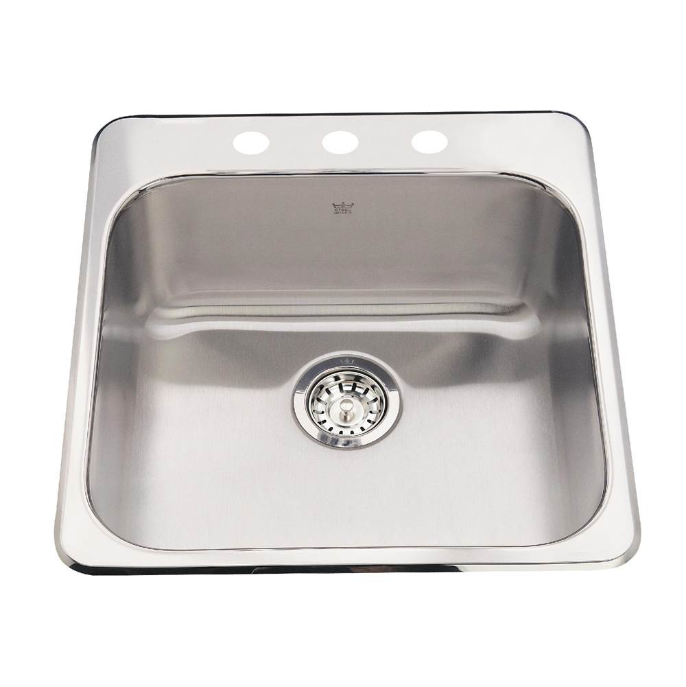 Kindred Canada Drop In Single Bowl Sink Kitchen Sinks item QSL2020/7-3