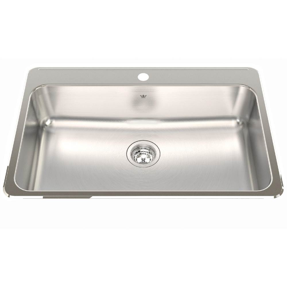 Kindred Canada Drop In Single Bowl Sink Kitchen Sinks item QSLA2031/8/1