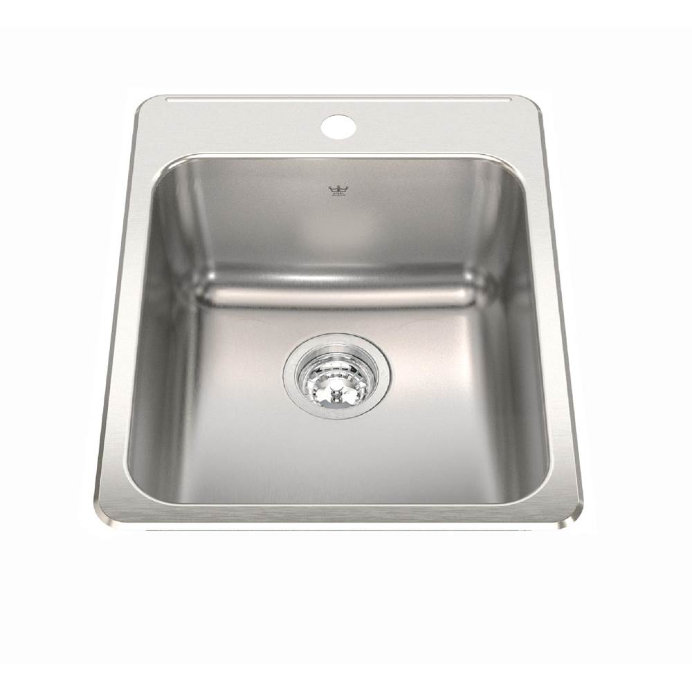 Kindred Canada Drop In Single Bowl Sink Kitchen Sinks item QSLA2217/8-1