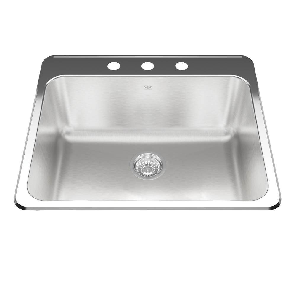 Kindred Canada Drop In Single Bowl Sink Kitchen Sinks item QSLA2225/10/3