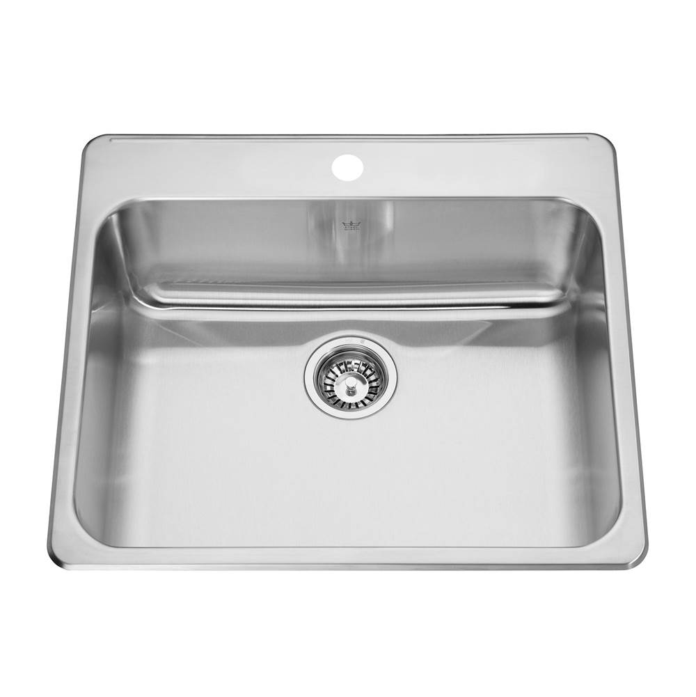 Kindred Canada Drop In Single Bowl Sink Kitchen Sinks item QSLA2225/8-1