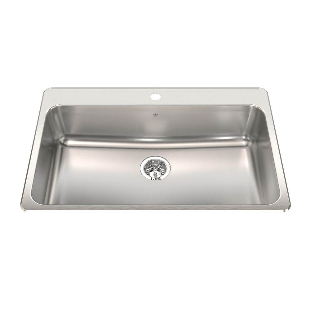 Kindred Canada Drop In Single Bowl Sink Kitchen Sinks item QSLA2233/8/1
