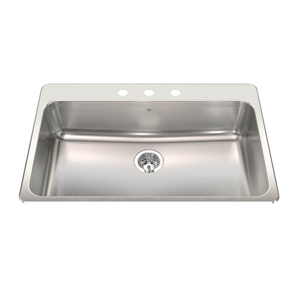 Kindred Canada Drop In Single Bowl Sink Kitchen Sinks item QSLA2233/8/3