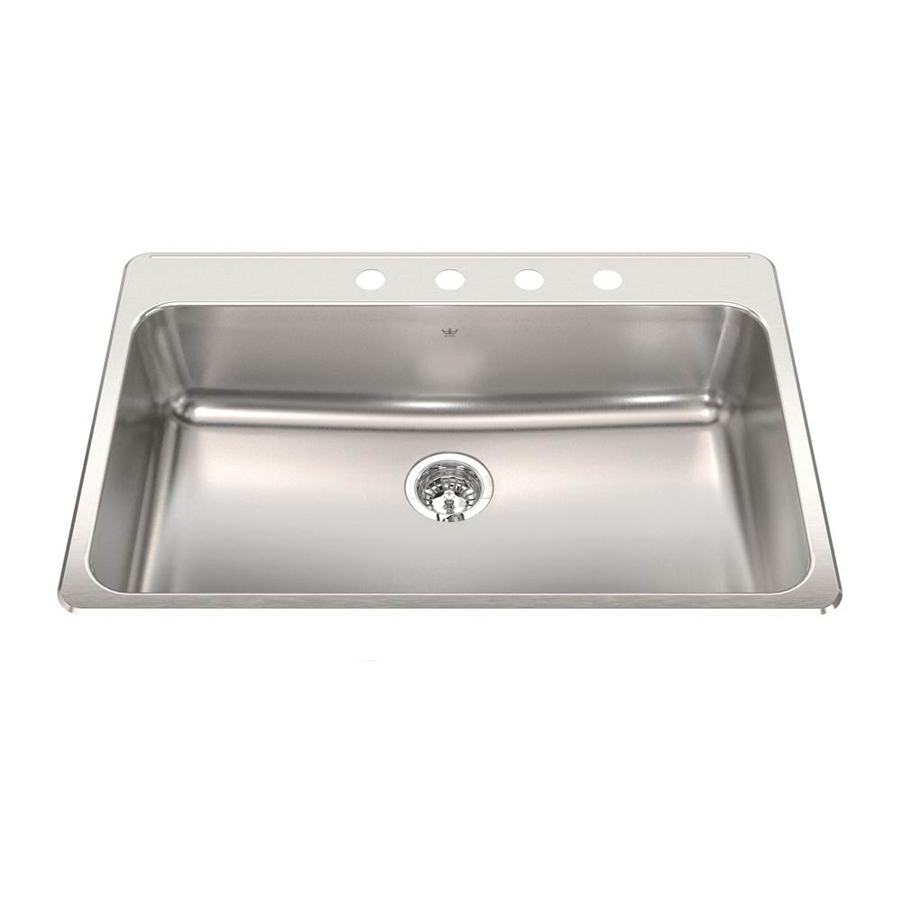 Kindred Canada Drop In Single Bowl Sink Kitchen Sinks item QSLA2233-8-4