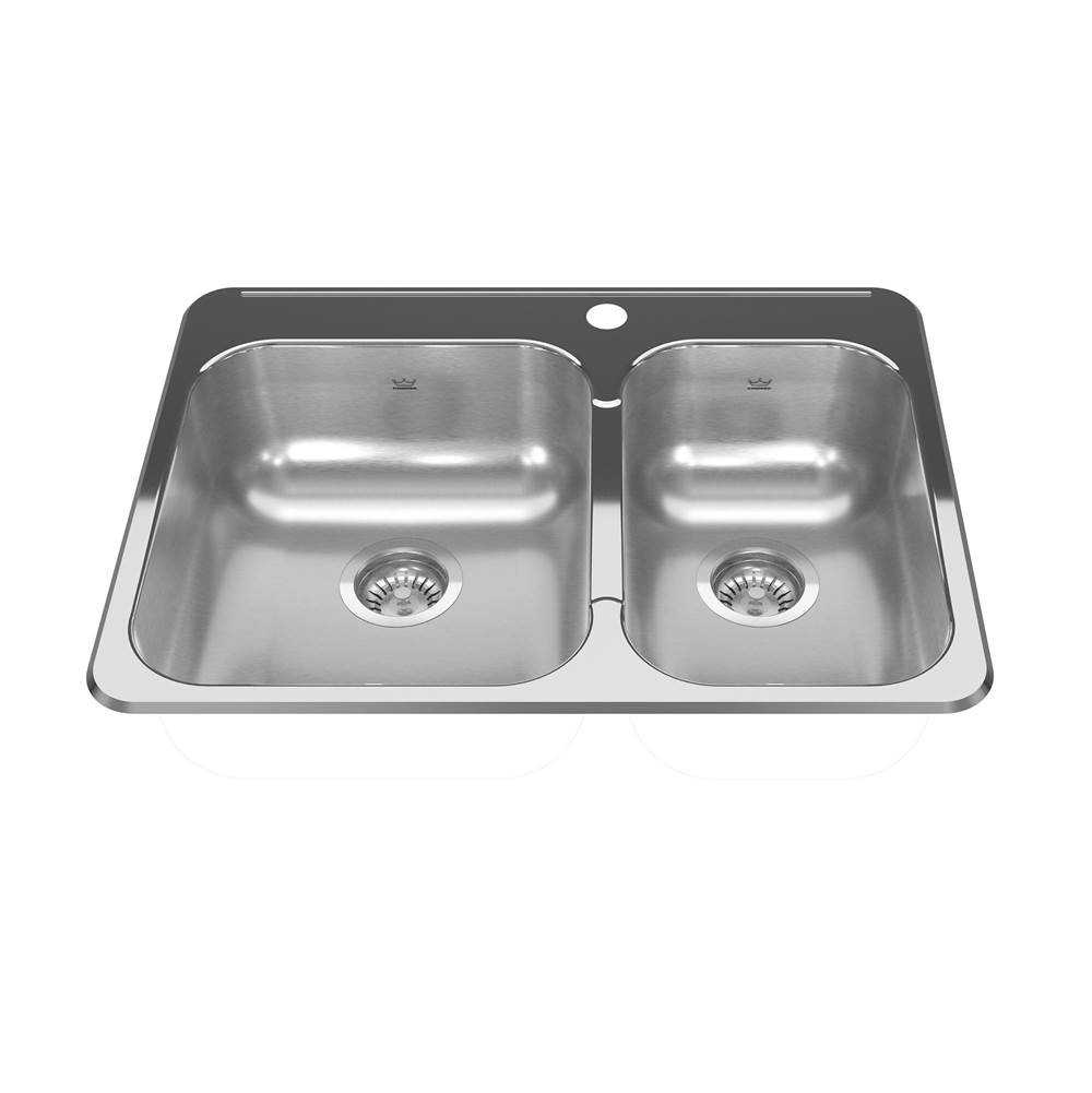 Kindred Canada Drop In Double Bowl Sink Kitchen Sinks item RCL2027R/1