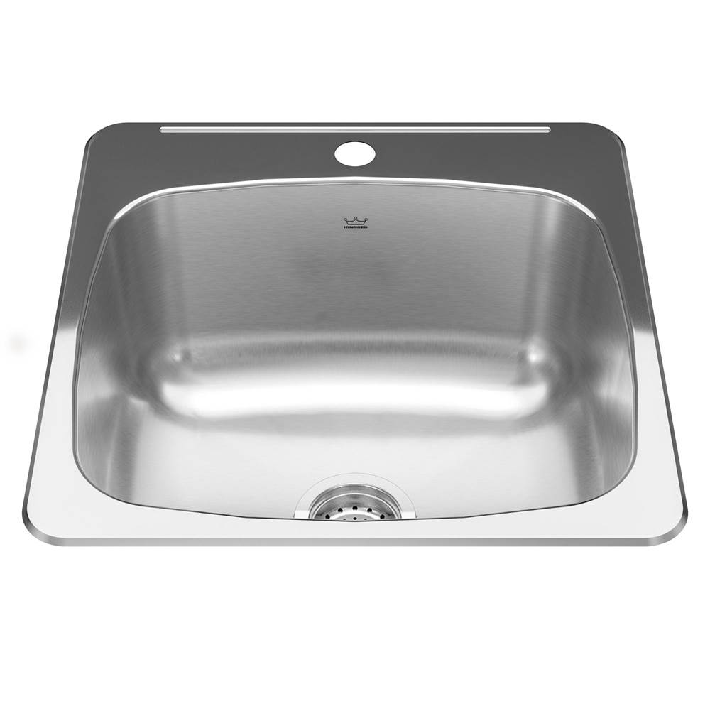 The Water ClosetKindred CanadaSteel Queen 20.13-in LR x 20.56-in FB Drop In Single Bowl 1-Hole Stainless Steel Laundry Sink
