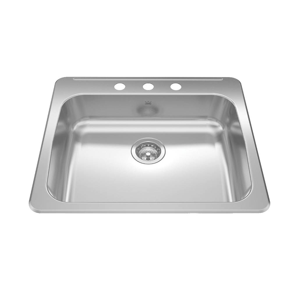 Kindred Canada Drop In Single Bowl Sink Kitchen Sinks item RSLA2522-55-3