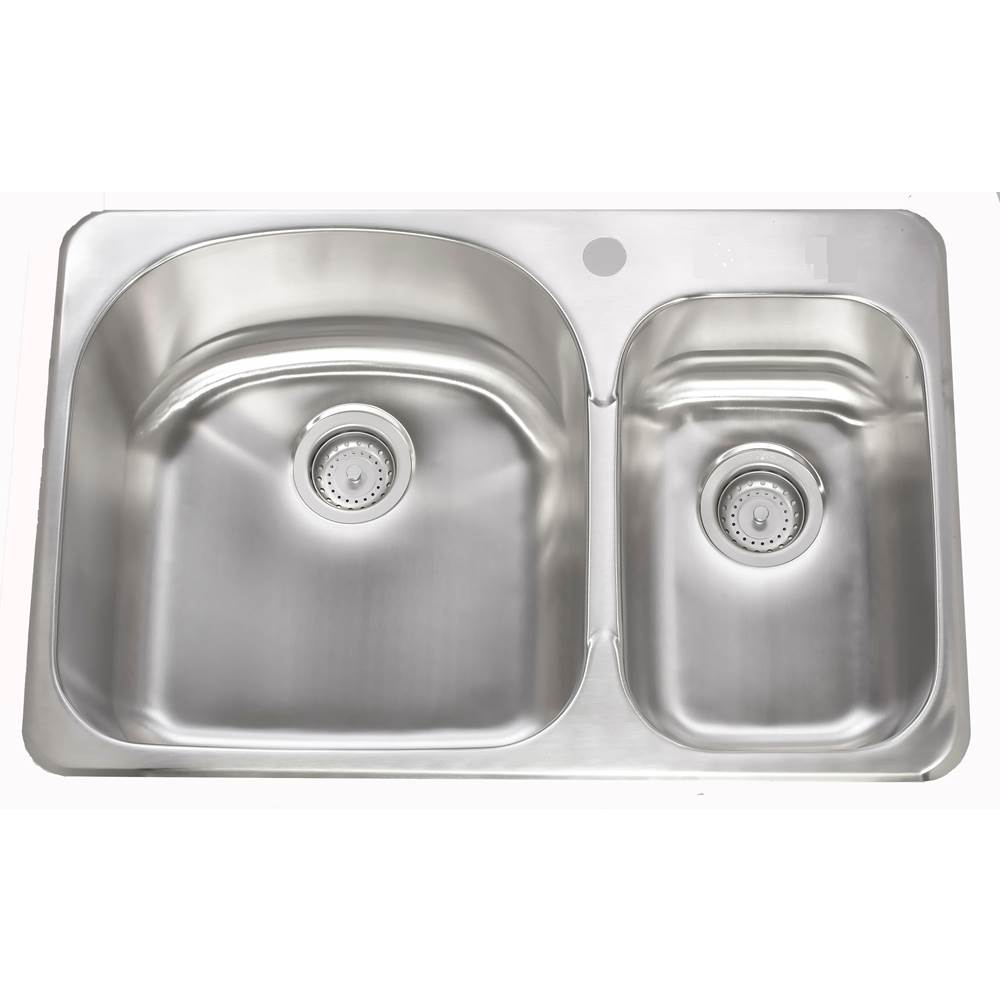 Lenova Canada Drop In Double Bowl Sink Kitchen Sinks item CA-TM-DL-1H