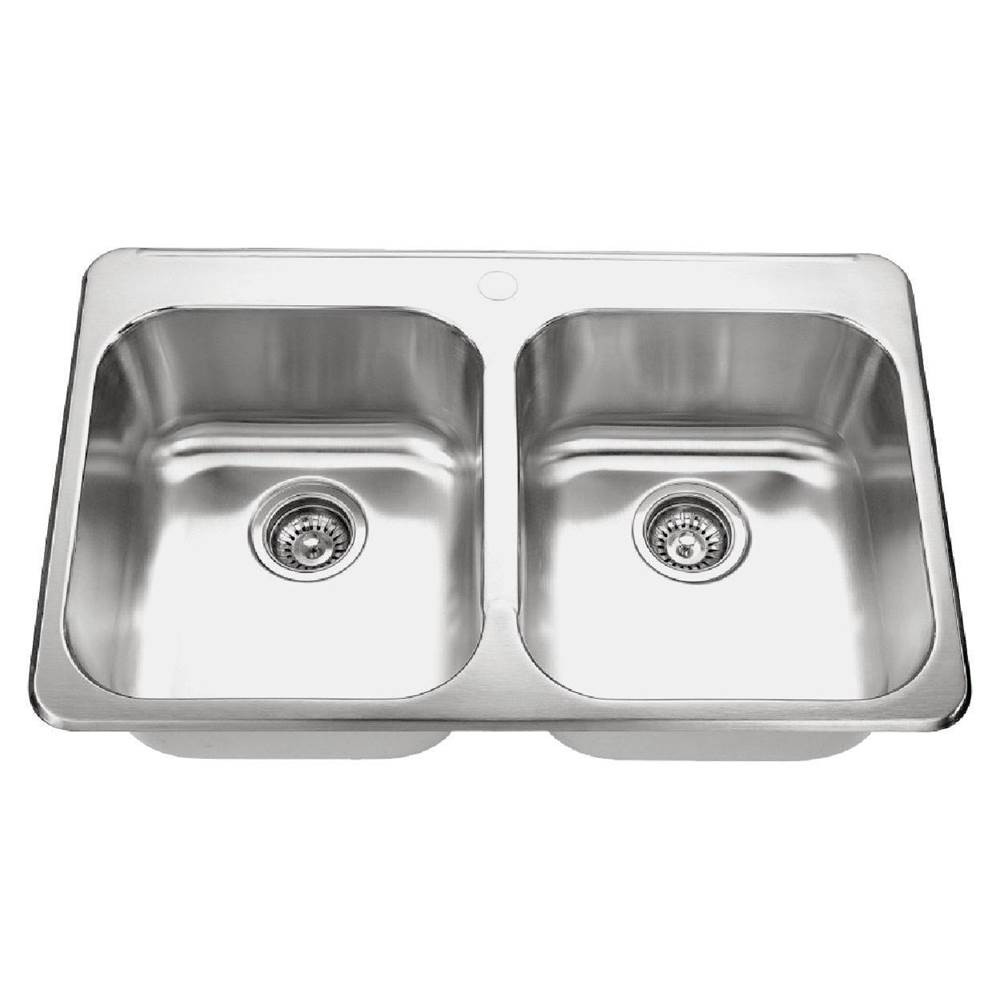 Lenova Canada Drop In Double Bowl Sink Kitchen Sinks item CA-TM-ED-1H