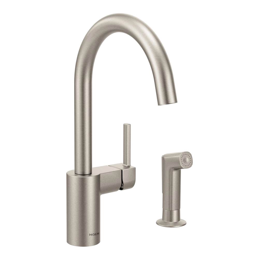 The Water ClosetMoen CanadaAlign Spot Resist Stainless One-Handle High Arc Kitchen Faucet