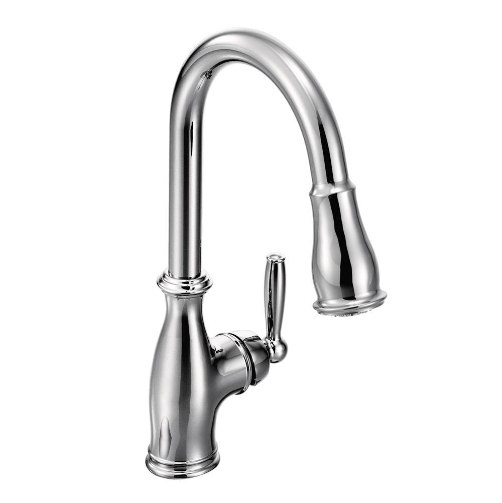 The Water ClosetMoen CanadaBrantford Chrome One-Handle High Arc Pulldown Kitchen Faucet