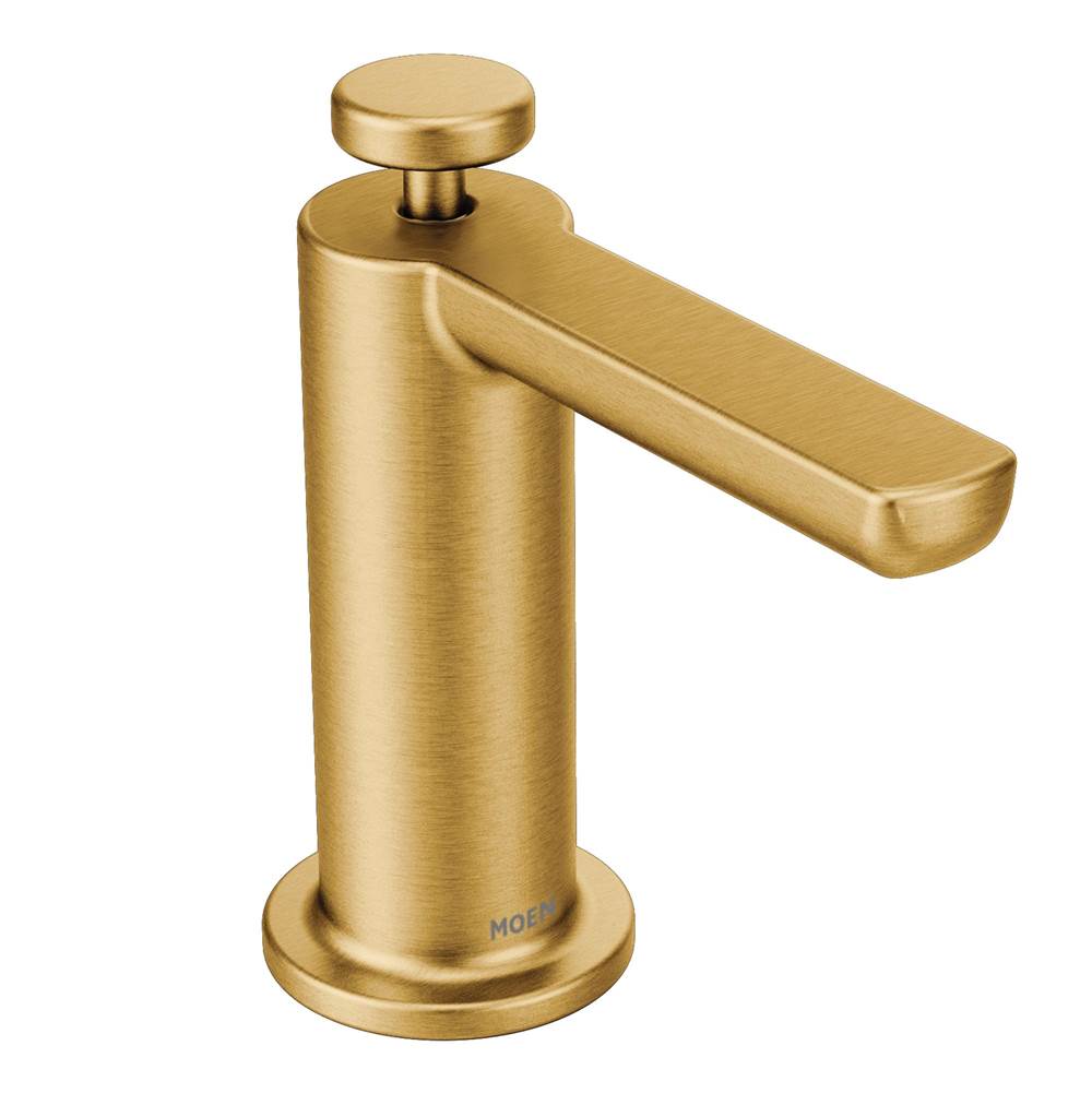 The Water ClosetMoen CanadaModern Soap Dispenser in Brushed Gold