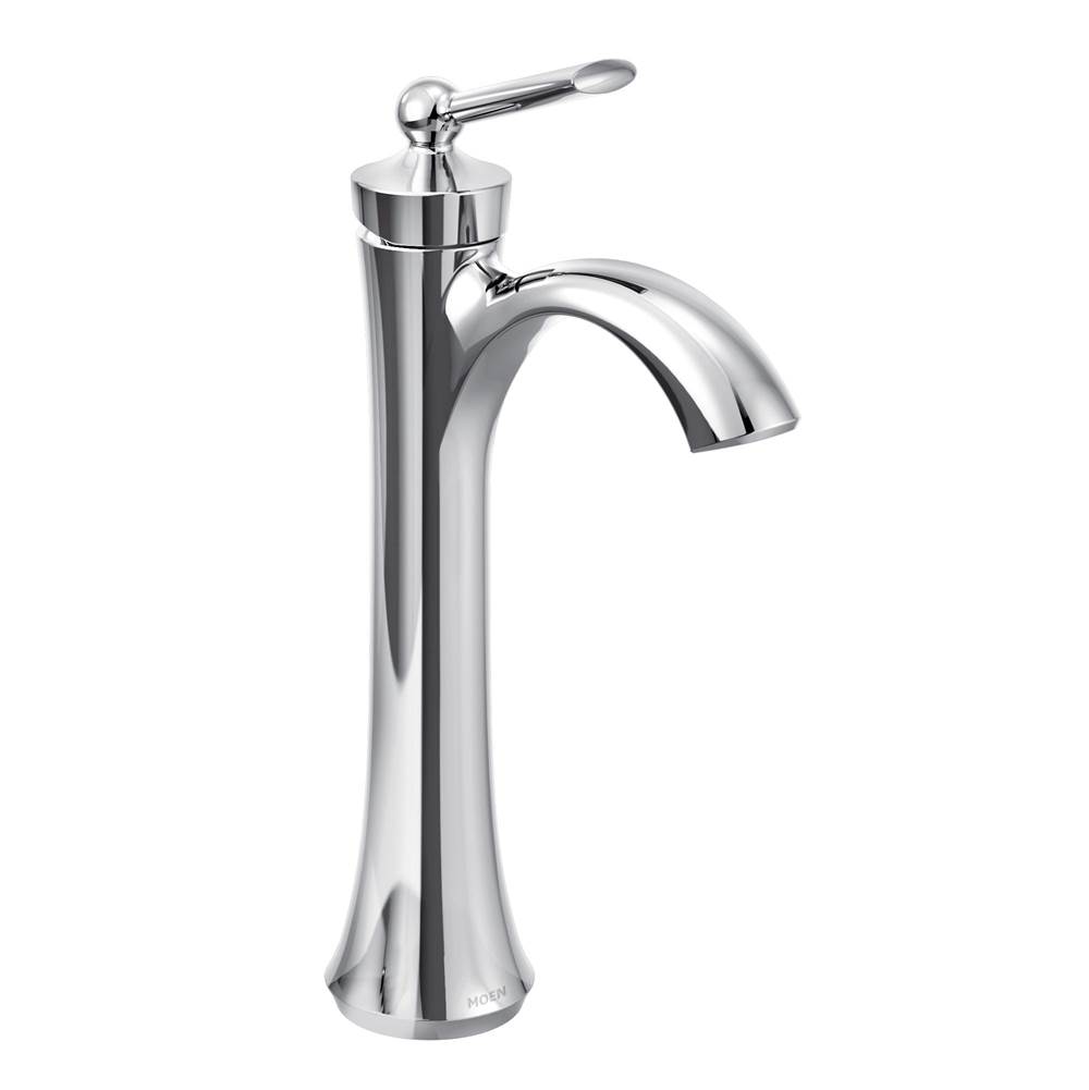 The Water ClosetMoen CanadaWynford Chrome One-Handle High Arc Vessel Bathroom Faucet