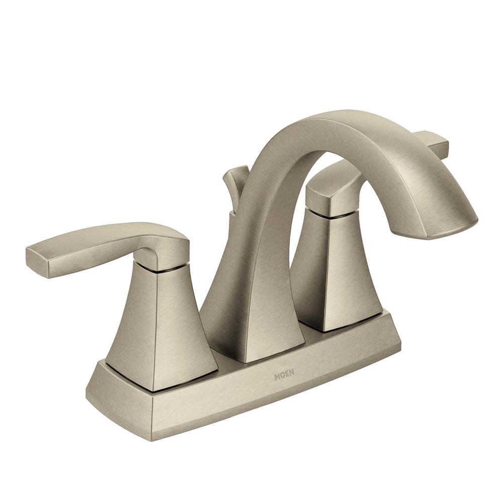 The Water ClosetMoen CanadaVoss Brushed Nickel Two-Handle High Arc Bathroom Faucet