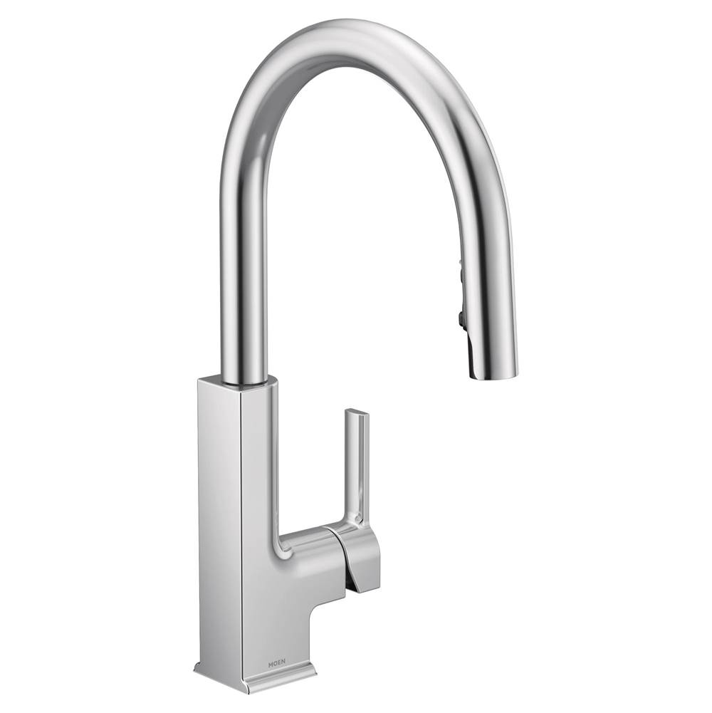 The Water ClosetMoen CanadaSto Chrome One-Handle High Arc Pulldown Kitchen Faucet