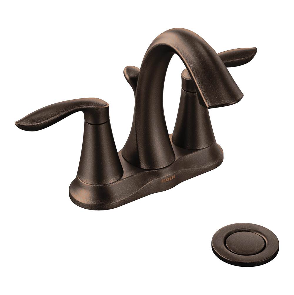 The Water ClosetMoen CanadaEva Oil Rubbed Bronze Two-Handle High Arc Bathroom Faucet