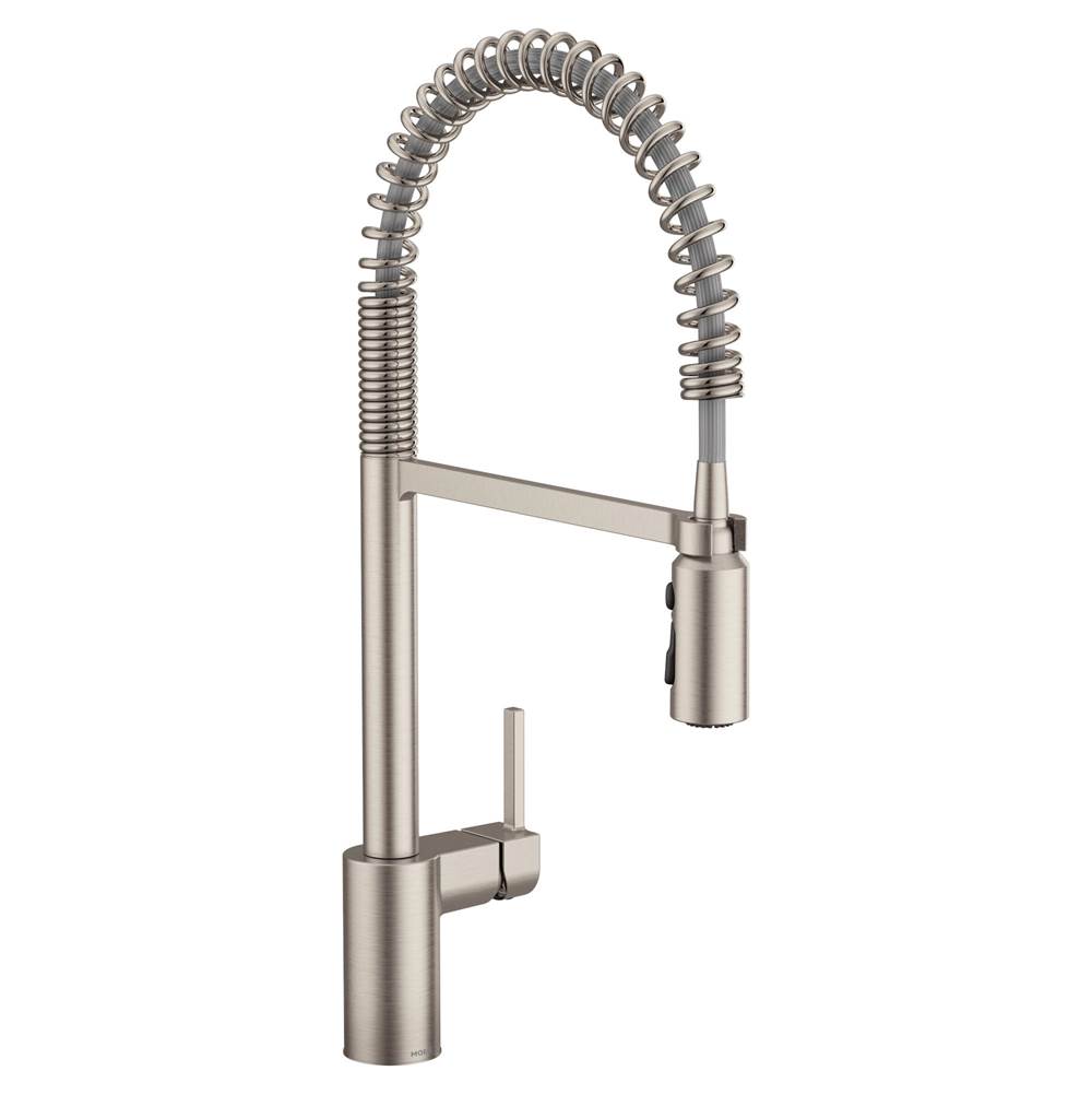 The Water ClosetMoen CanadaAlign Spot Resist Stainless One-Handle Pre-Rinse Spring Pulldown Kitchen Faucet