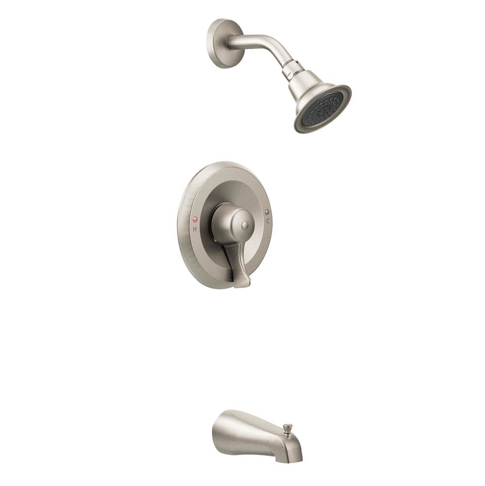 The Water ClosetMoen CanadaCommercial M-Dura Posi-Temp Tub/Shower Trim, 1.5-gpm, Classic Brushed Nickel