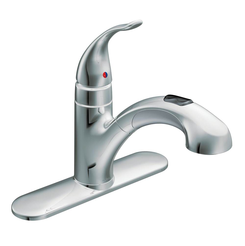 The Water ClosetMoen CanadaIntegra Chrome One-Handle Low Arc Pullout Kitchen Faucet