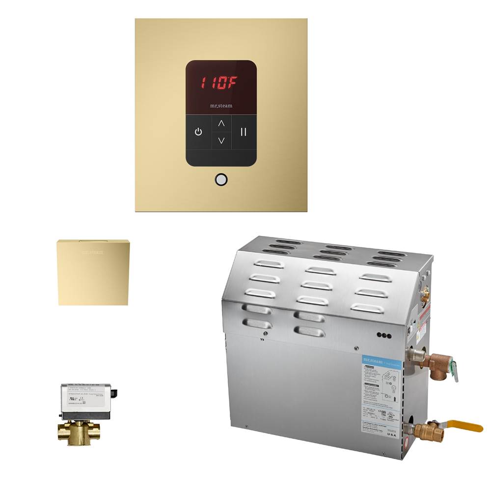 The Water ClosetMr. SteamMS (iTempo) 9 kW (9000 W) Steam Shower Generator Package with iTempo Control in Square Satin Brass