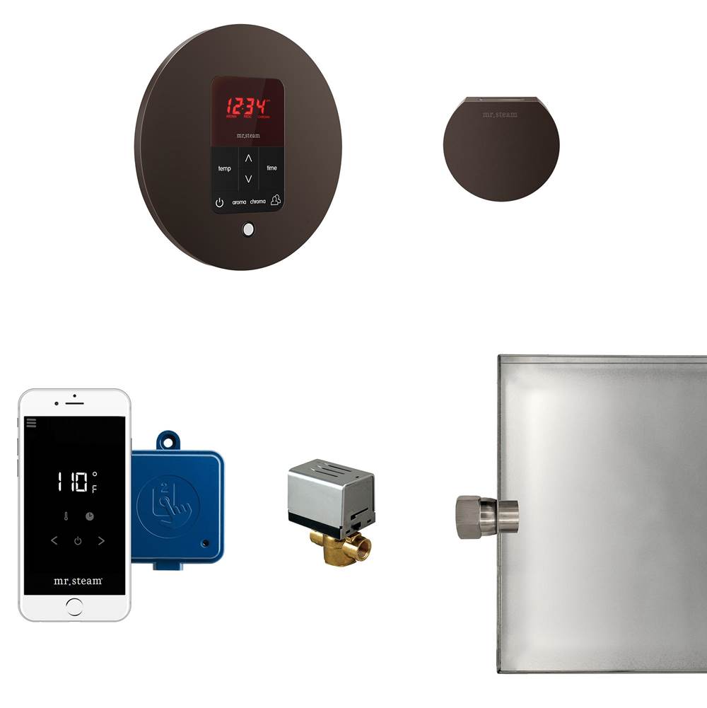 The Water ClosetMr. SteamButler Steam Shower Control Package with iTempoPlus Control and Aroma Designer SteamHead in Round Oil Rubbed Bronze